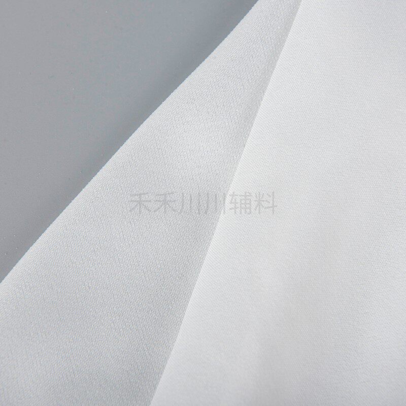 Woven Lining 30D50D Adhesive Interlining Chiffon Silk Lining Strong Adhesive Garment Lining Suit Lining Black White Lining