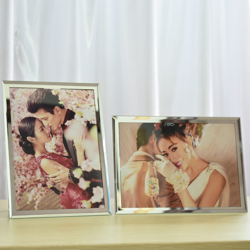 UnilAterAl ClAssy CrystAl GlAss Photo FrAme 6inch 7inch A4 Scenic AreA CertificAte Photo TAble Gift CommemorAtion