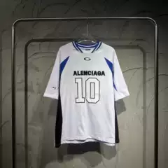 European and American Trendy Brand Authentic Version B Brand New Model No. 10 Basketball Collaboration Sports Versatile Breathable Embroidered Patchwork Short Sleeve