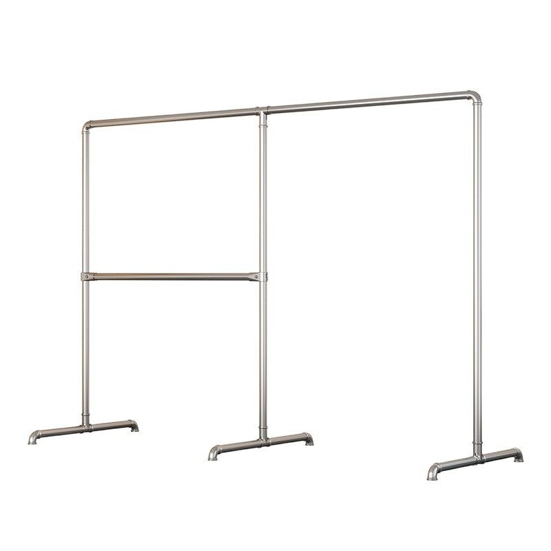 Removable Single-Pole Clothes Drying Rack Balcony Bedroom Floor-Standing Clothes Rack Simple Thickened Galvanized Steel Pipe Clothing Display Rack