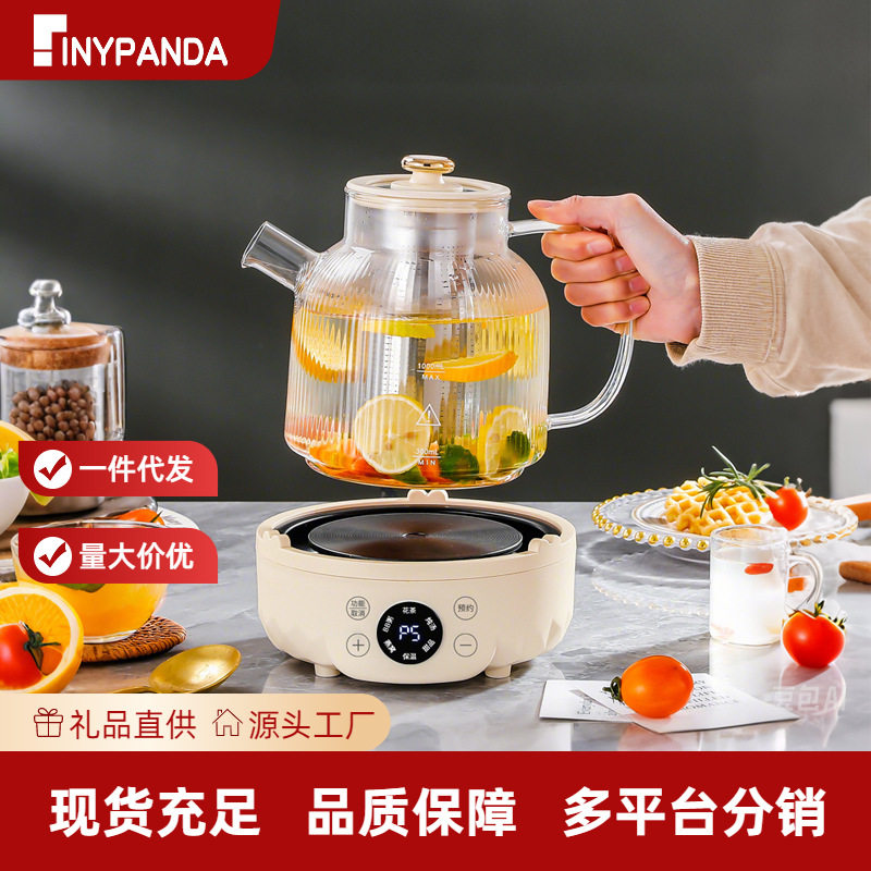家庭を代表するガラス、全自動多機能花柄ティーポット、沸騰ケト...