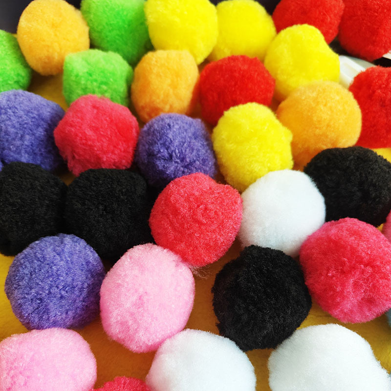 Egg tray fur ball 5cm fur ball color large pompon kindergarten diy early education construction educational area material