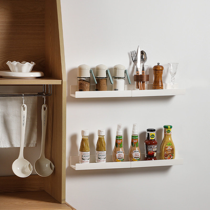 Punch-free wall storage rack multi-functional bathroom bathroom washstand wall-mounted storage rack seamless one-line