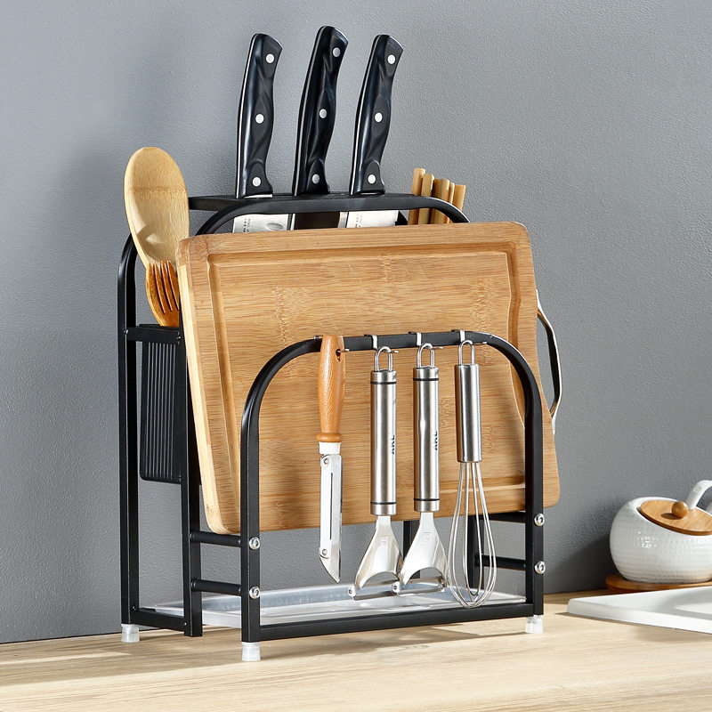 Stainless Steel Knife Holder Knife Storage Rack Knife Holder Kitchen Storage Rack Chopping Board Kitchen Knife Chopsticks Holder Integrated Storage Rack