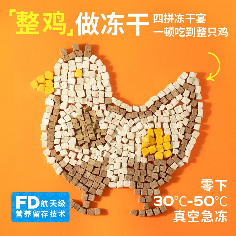 Crazy Puppy Freeze-Dried Stuffed Dog Food Complete Dog Food for Teddy, Bichon, Puppies, Adult Dogs, Corgi, Pomeranian, Senior Dogs