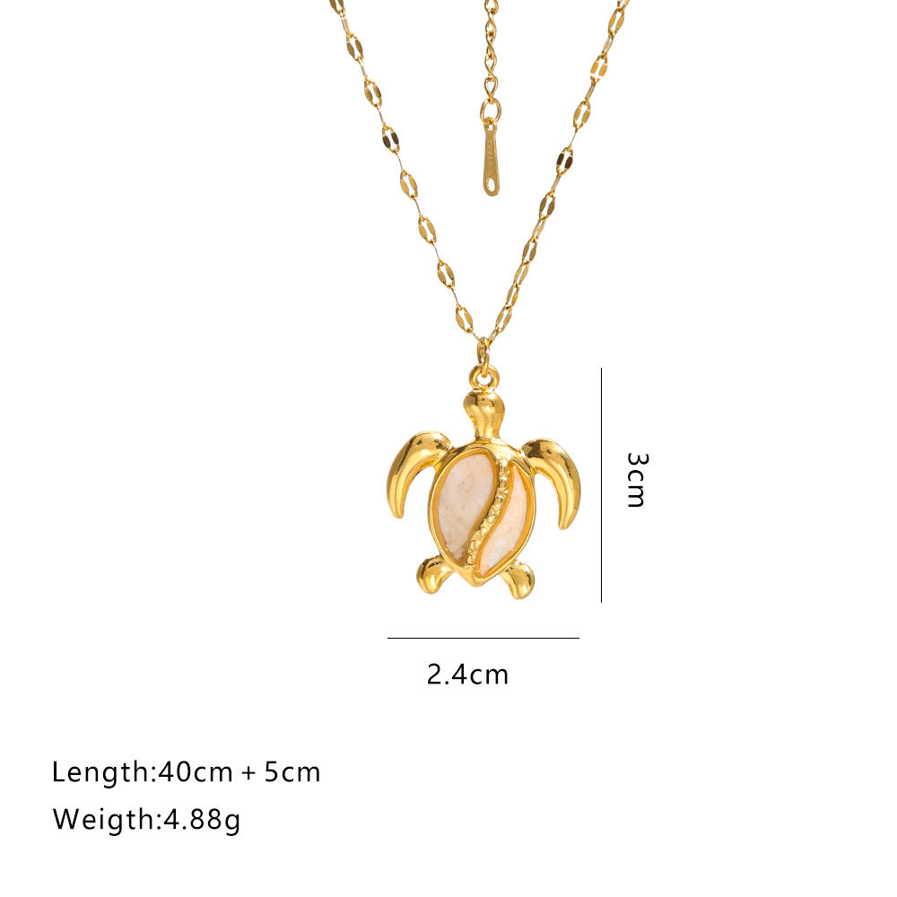 สั่งซื้อนำเข้า โซ่สแตนเลสเปลือกปลาดาวเต่าจี้สร้อยคอหญิงออกแบบเฉพาะคอโซ่กระดูกไหปลาร้าโซ่ลิปโซ่เหล็กไทเทเนียม จากจีน 1688 taobao alibaba tmall