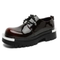 Ql89705 brown leather shoes size