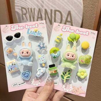 Trendy Popular Clogs Accessories Cute Labubu Shoe Charms Cartoon Labubu 3D Shoe Flower DIY Decorations