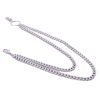 Qifu Fashion Trendy Double-Layer Metal Trouser Chain, Versatile and Simple Denim Clothing Accessories Trouser Chain