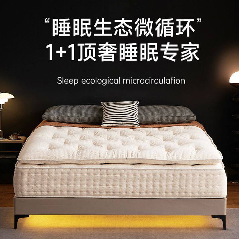 Purely Handmade Buttoned Mattress Simmons Wool Top Cushion Independent Bag Silent Spring Soft and Hard Moderate Spine Protection 1.8m