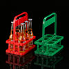 Preferred portable basket plastic KTV wine bottle rack portable six-pack folding beer box bar wine rack wholesale