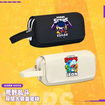 Cartoon Game Animation New Large-Capacity Portable Pencil Case Canvas Three-Dimensional Stationery Box Student Gift