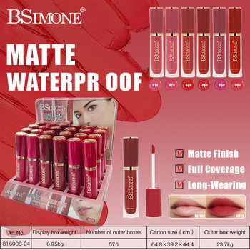 Cross-border matte matte durable easy-to-color lip glaze moisturizing non-dry waterproof non-stick cup lipstick lip glaze