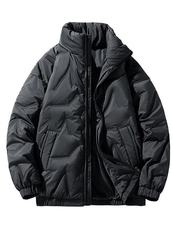 Handsome White Duck Down Jacket Men's 2023 New Winter Bread Clothes fleece-lined Thickened Warm Collar Cold-proof Jacket