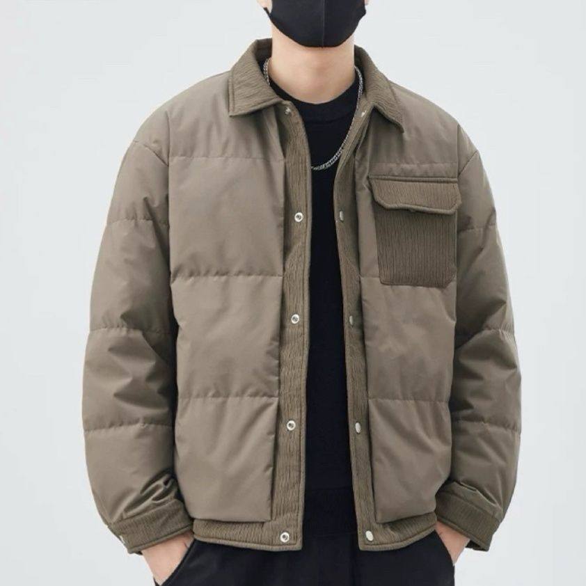New Winter Lightweight down Jacket for Men 2025 Winter Men's Trendy Lapel Korean Style Duck down Warm down Jacket