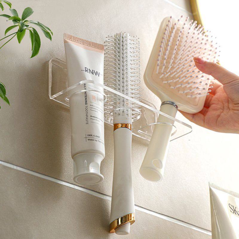 Bathroom Comb Rack Storage Rack Wall Hanging Punch-free High-value Toilet Storage Box Washstand Comb