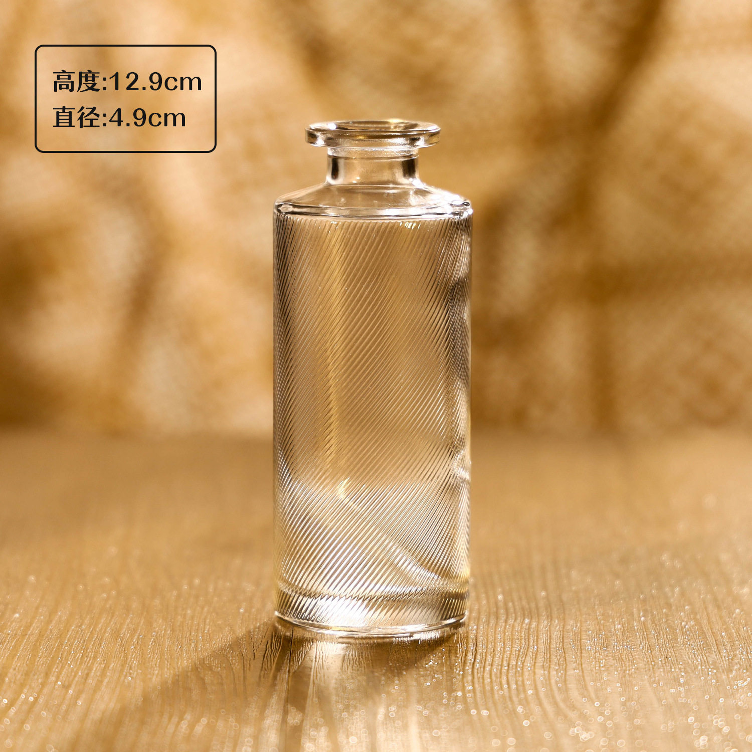 跨境热销复古玻璃花瓶插画高级感香薰瓶 透明ins风摆件小花瓶套装