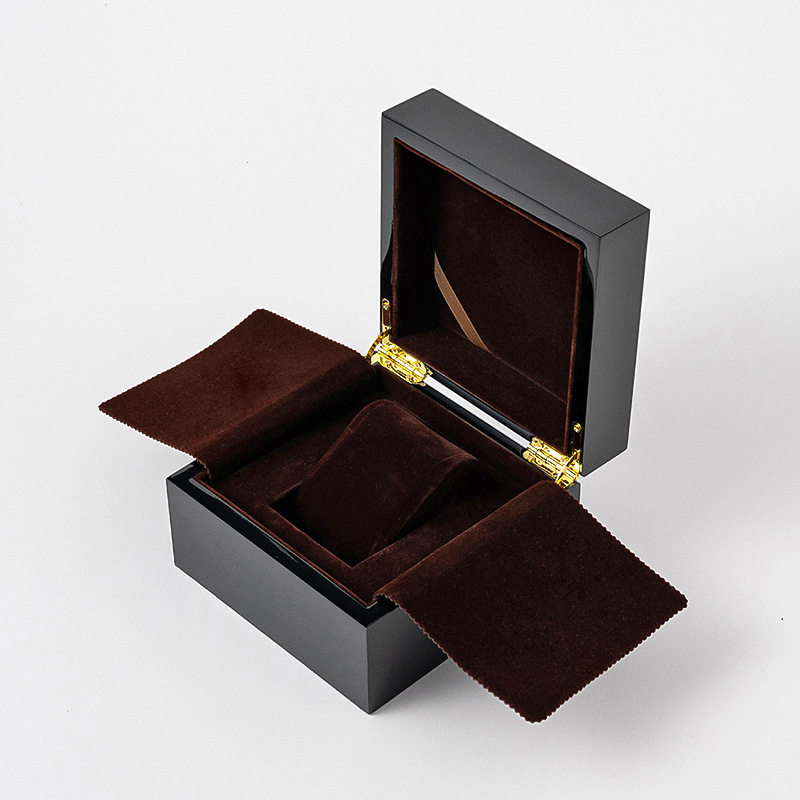 Factory Wholesale Classy Black High-Gloss Watch Box Gift Box Can Be Printed with Logo Watch Jewelry Box