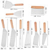 Amazon Wooden Handle Stainless Steel Outdoor Barbecue Tools Bbq Household Barbecue Teppanyaki Shovel Cooking Shovel Food Shovel