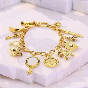 Europe and the United States cross-border explosions retro magic mirror bracelet medieval frog pendant bracelet men's and women's accessories wholesale