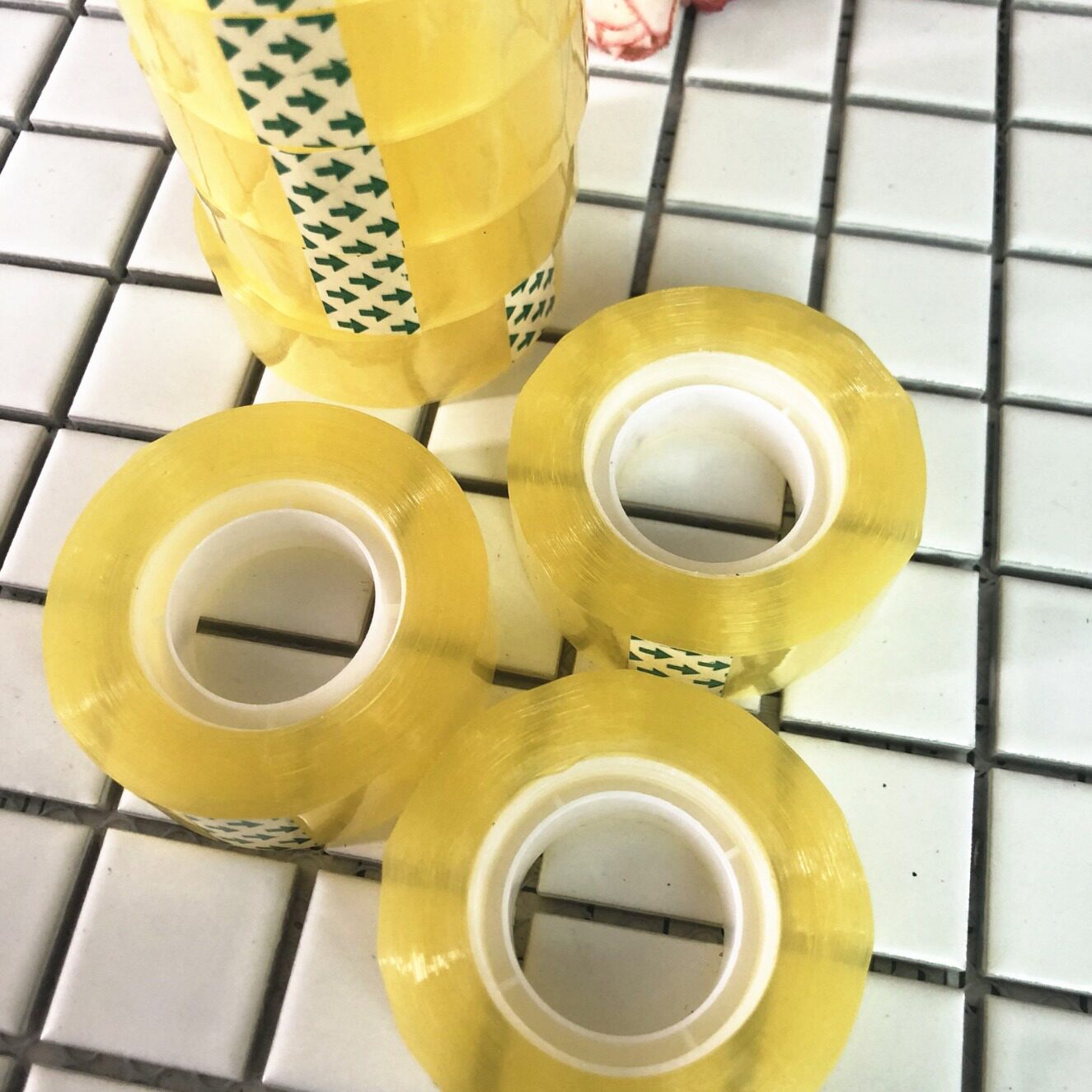 Extra Thick Transparent Tape Large Roll Tape Student Home Office Packaging Sealing Tape One Dollar Store Supply Wholesale