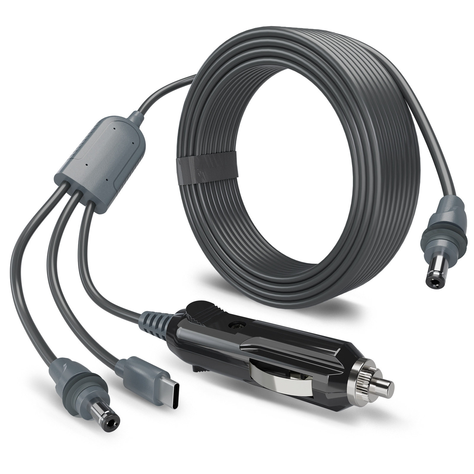 Cross-Border Hot-Selling Fourth Generation Gen Mini Model One-To-Three Type C to Dc Cigarette Lighter Car Charger