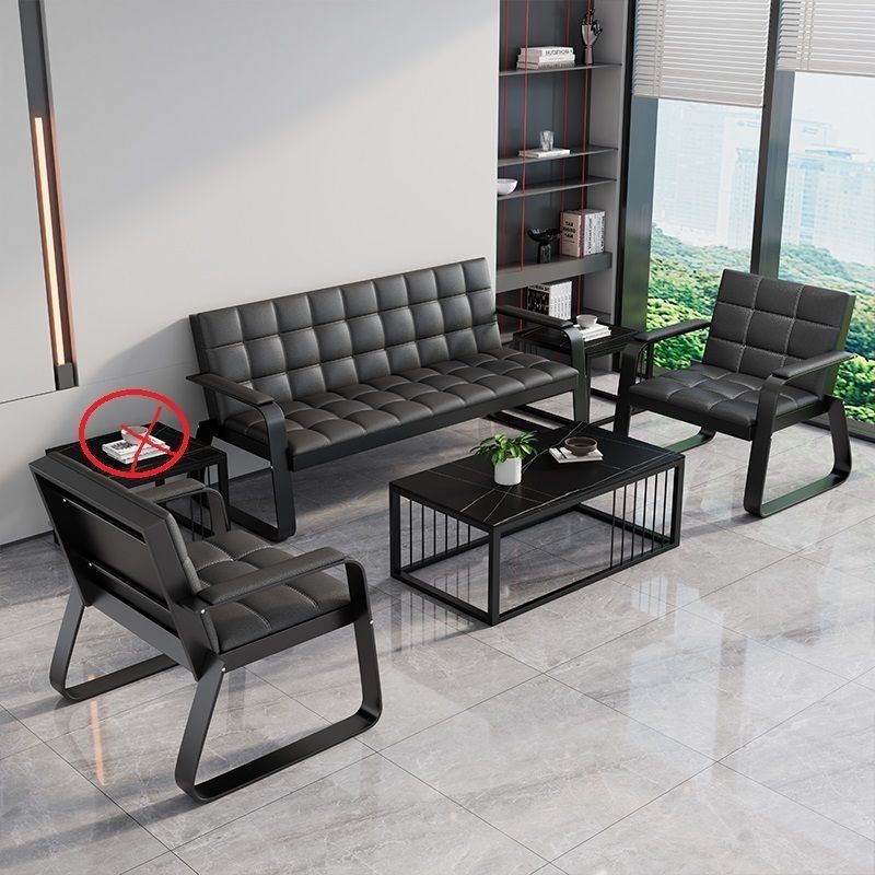 办公沙发简约现代接待出租屋三人办公室沙发组合简易单人沙发耐用
