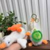 Cross-Border Cute Stretchy Big White Goose Stress Relief Fun Plush Pendant Doll Couple Keychain Bag Car Decoration
