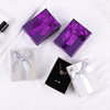 Factory Supply Square Bow Gift Box Jewelry Packaging Box Creative Jewelry Box Heaven and Earth Cover Gift Box Jewelry Box