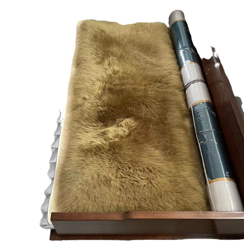 Single Mattress Bay Window Mat Fur Integrated Pure Wool Goatskin Sofa Cushion