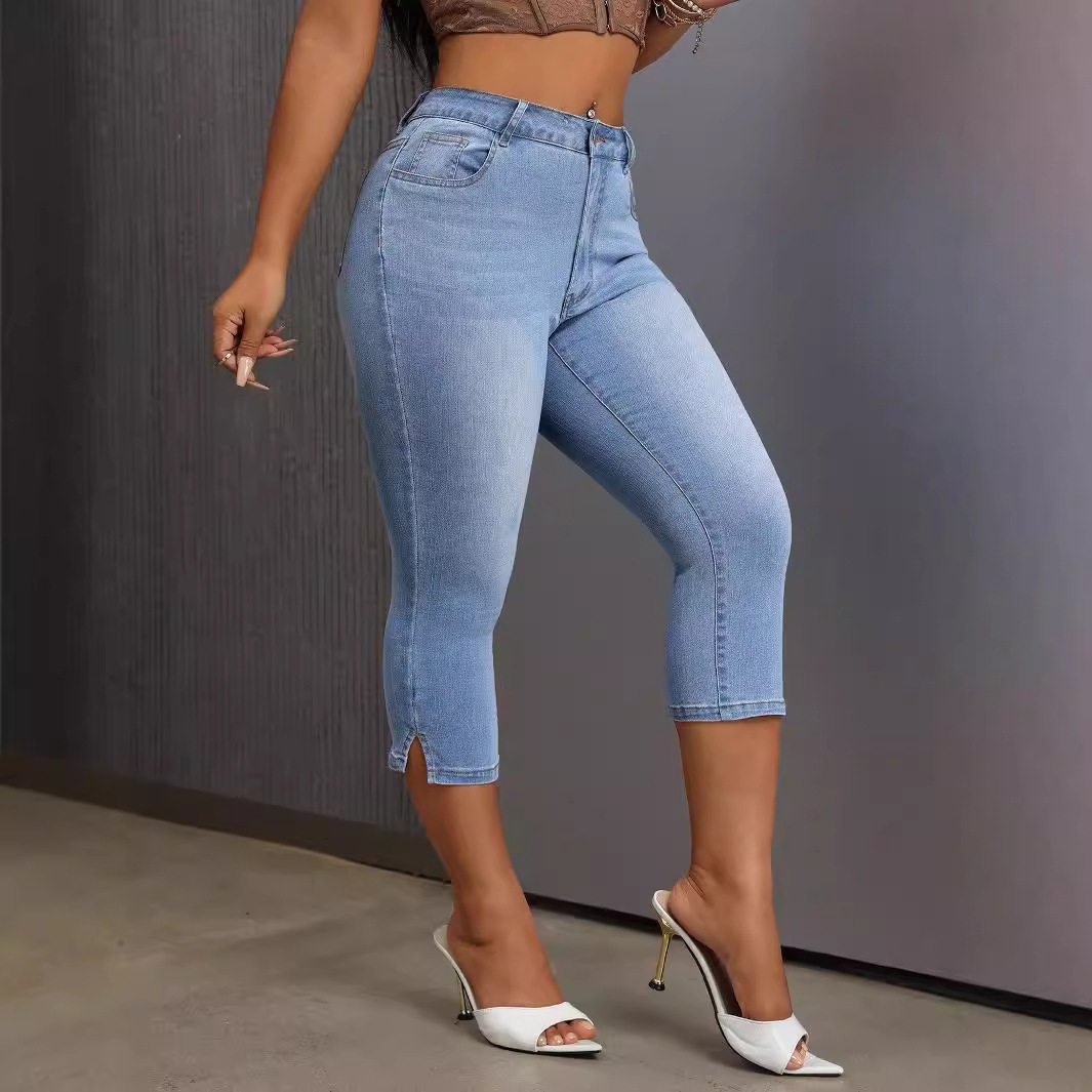 Womens Stretchy Skinny Jeans High Waist Comfortable Fit Versatile Style Perfect for Casual Wear Wholesale Available