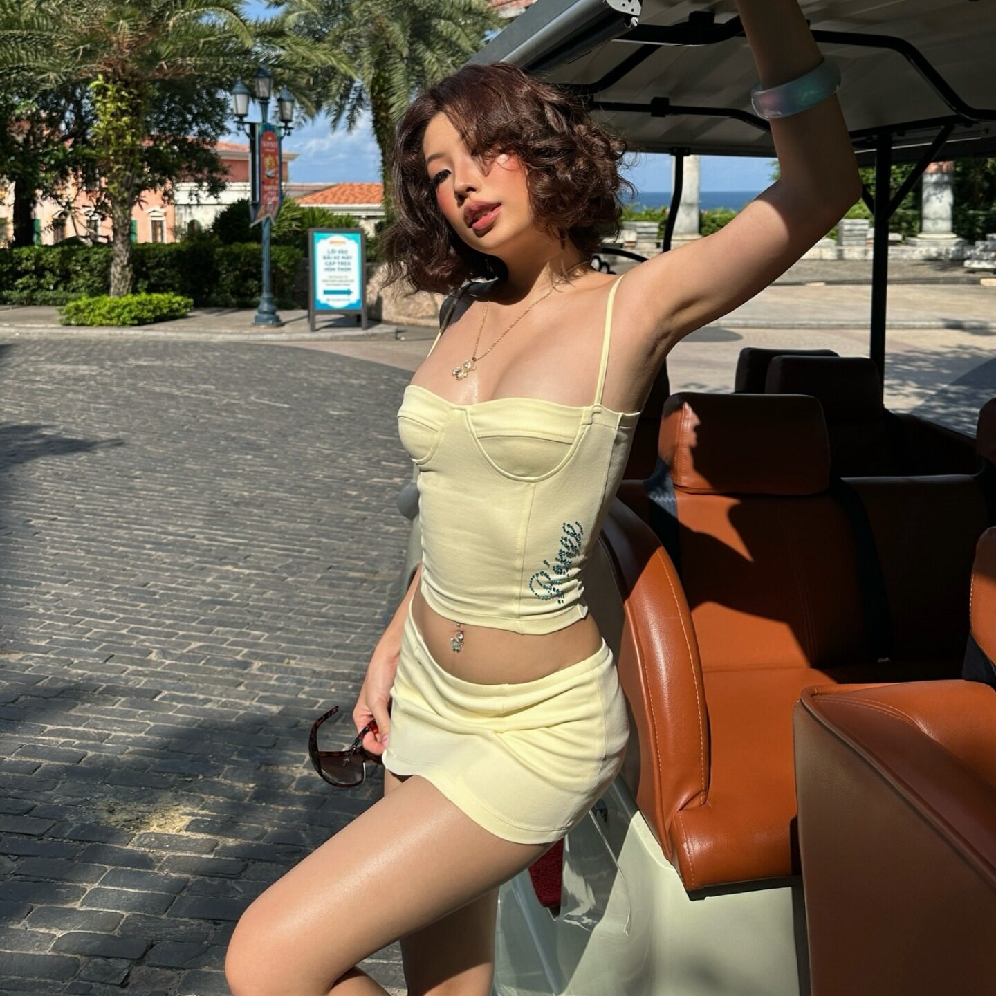 Summer Womens American Style Sexy Crop Top and Low Waist Printed Bodycon Skirt Set Trendy Comfortable Fashionable