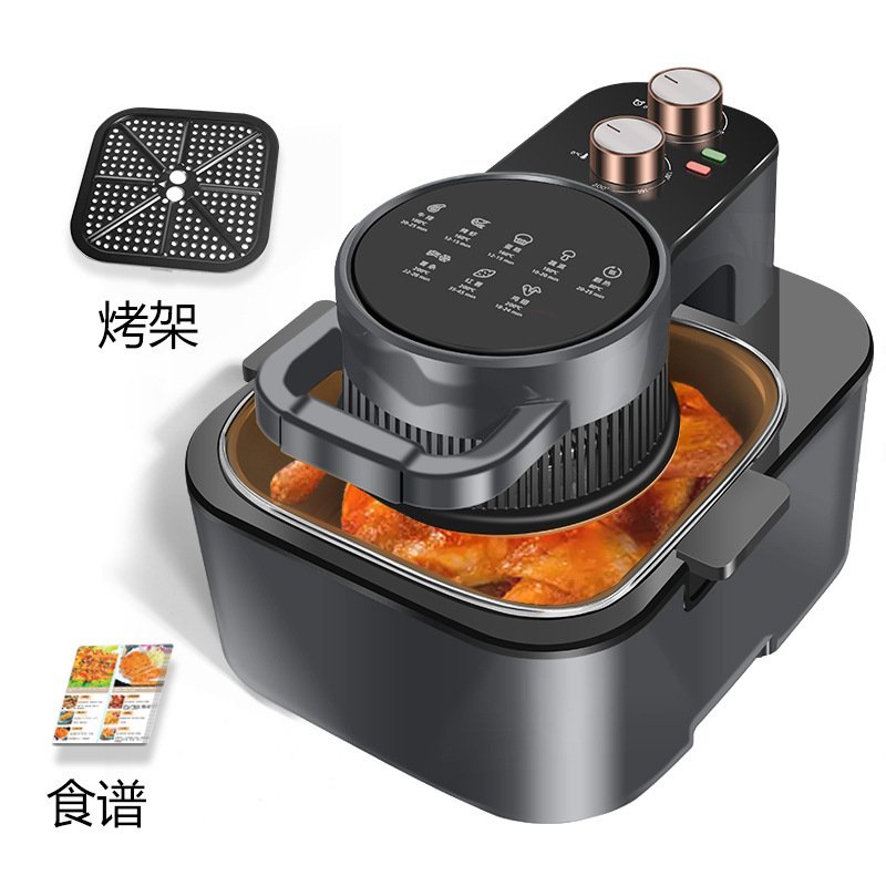 新款可视空气炸锅家用智能大容量9L自动智能能烤箱薯条一体机