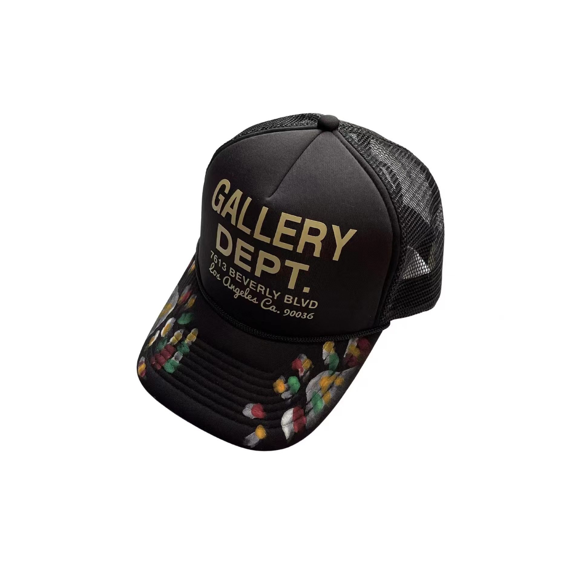 Cross-border American Tide brand GALLERY DEPT graffiti letter baseball cap wholesale curved brim cap for men and women