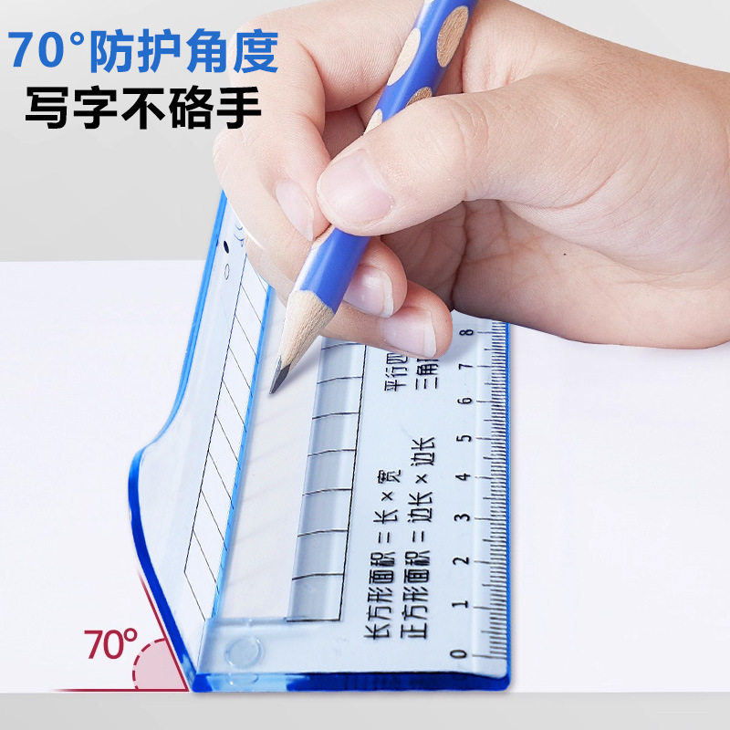 Primary School Students' Pen Holding Posture Correction Artifact Anti-Hook Wrist Correction Ruler Kindergarten Beginner Pen Holding Writer