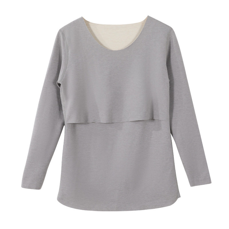 Pregnant women's autumn clothes long pants suit de Velvet wool silk pregnant women's pajamas thermal underwear postpartum nursing confinement clothes