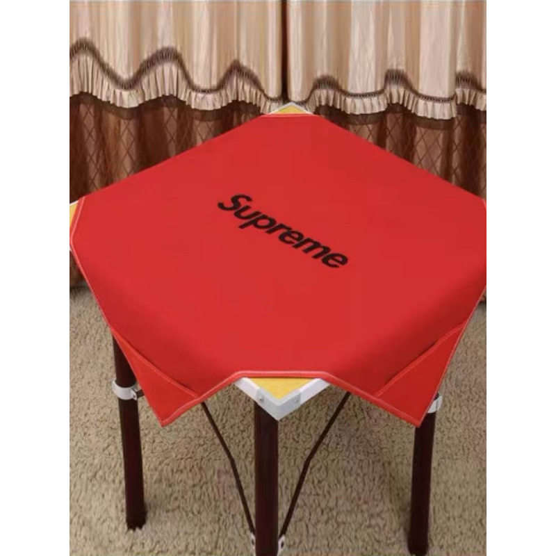 Waterproof and Soundproof Leather Mahjong Tablecloth Hand-Rubbed Household Square Mahjong Mat with Pocket Large Rice—. Ginger Tea