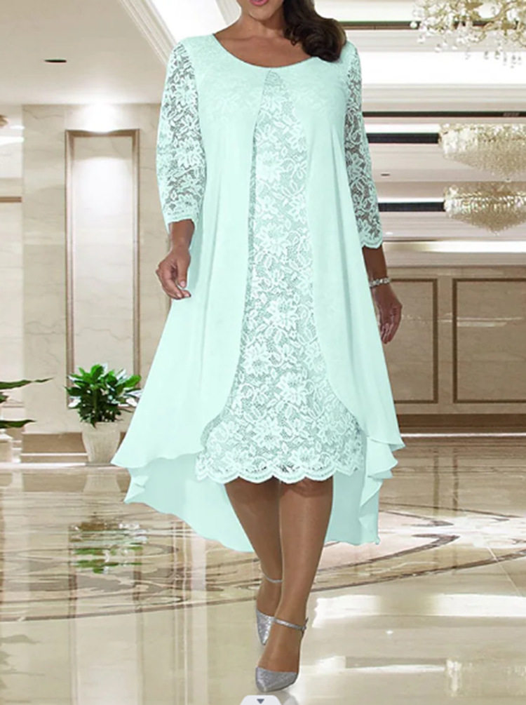 Lace Long Sleeve Chiffon A Line Dress Elegant Design Perfect for Fall Weddings Wholesale Availability