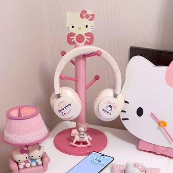 Cute Kt Cat Storage Rack Lazy High-Looking Storage Rack Pendant Headphone Storage Bracket Desktop Multi-Functional Wooden