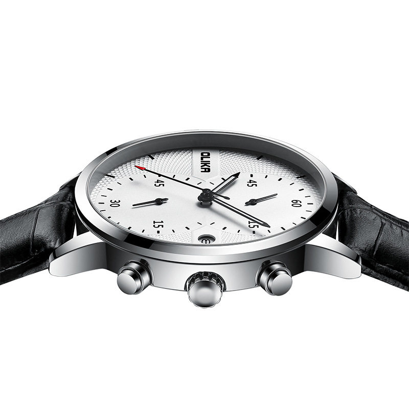 olika casual large dial men's watch with luminous calendar multifunctional quartz watch chronograph waterproof men's watch