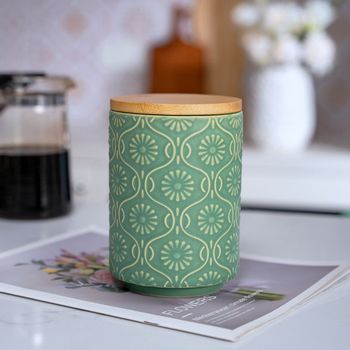 Cross-Border New Product Kiln Color Glaze Ceramic Sealed Jar Multi-Functional Storage Jar with Lid Food Jar Coffee Bean Sugar Jar