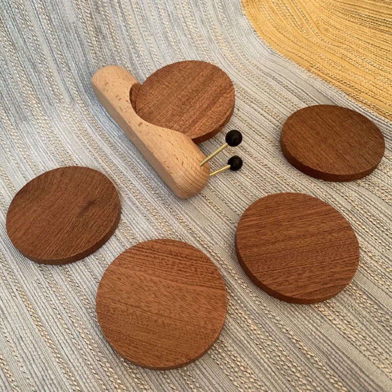 Creative Snail Coaster Insulation Pad, Solid Wood Pot Holder Coaster, Super Cute Desktop Decoration Ornaments, Heart-Warming Gifts