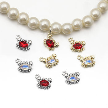 Mini Crab Lobster Pendant Accessories DIY Bracelet Earrings Ear Studs Necklace Key Pendant