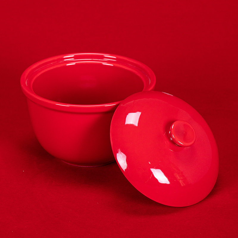 Dehua Ceramics Festive Red Ceramic Dinner Plate Bowl Noodle Bowl Soup Bowl Steak Plate Mouth Cup Stew Cup Hotel Tableware