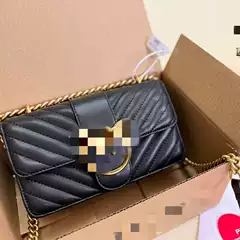 2025 New Pinko Swallow Bag Fashionable Leather Women's Bag Shoulder Strap Adjustable Crossbody Women's Bag