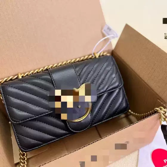 2025 New Pinko Swallow Bag Fashionable Leather Women's Bag Shoulder Strap Adjustable Crossbody Women's Bag
