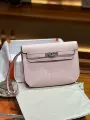 Epsom leather fantasy pink purple silver buckle