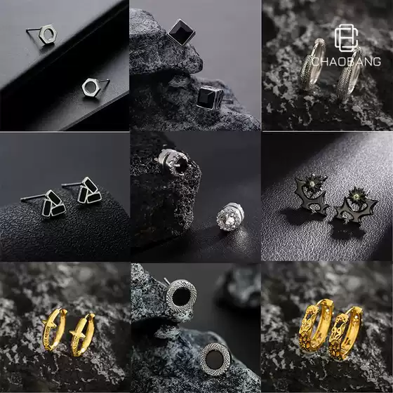 Earrings for Men 2025 Popular Factory Direct Sales Earrings for Women Simple and Versatile High-End Accessories Pendant Jewelry Wholesale
