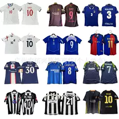 Retro Jerseys Brazil France Netherlands England No. 7 C. Ronaldo Beckham No. 10 Messi Football Jerseys Dropshipping