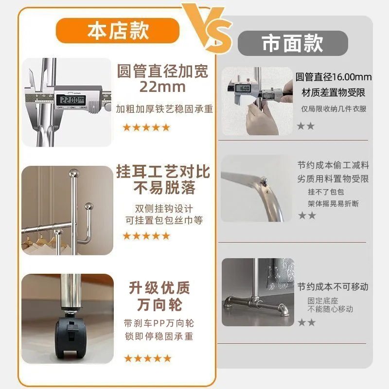 Carefully Selected Vintage-Style Coat Racks, Movable Clothes Racks, Floor-Standing Clothes Racks, Bedside Clothes Storage Solutions for the Bedroom